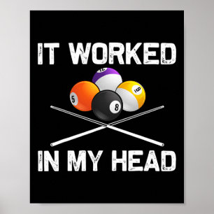 För manar kvinnor Billiard Älskare P Poster