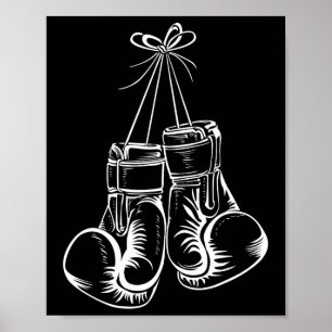 För manar kvinnor Boxerhandskar Boxin Poster