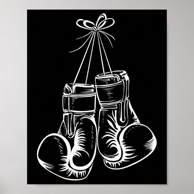 För manar  kvinnor Boxerhandskar Boxin Poster (Framsidan)