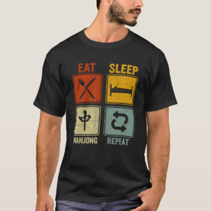 För manar kvinnor Eat Ssov Mahjong T Shirt