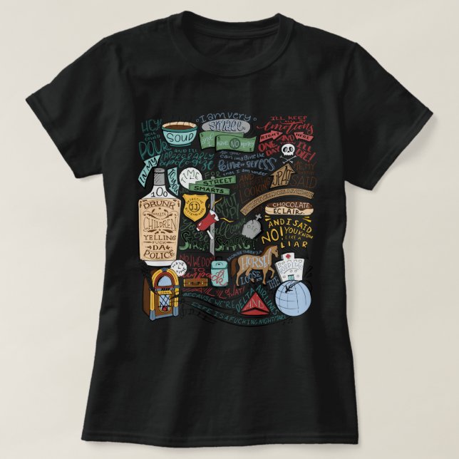 För manar kvinnor (färgade) John Mulaney Quote Com T Shirt (Design framsida)