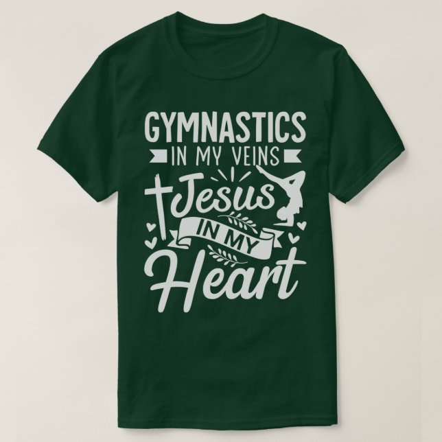 För manar kvinnor Gymnast Jesu T Shirt (Design framsida)