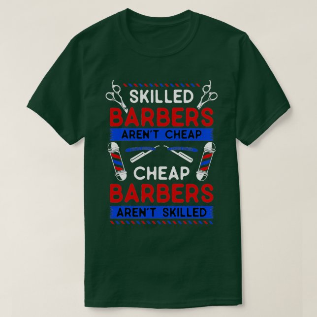 För manar kvinnor i Barber Barbershop T Shirt (Design framsida)