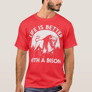 För manar  kvinnor i Bison Design Kids Buffalo Bis T Shirt