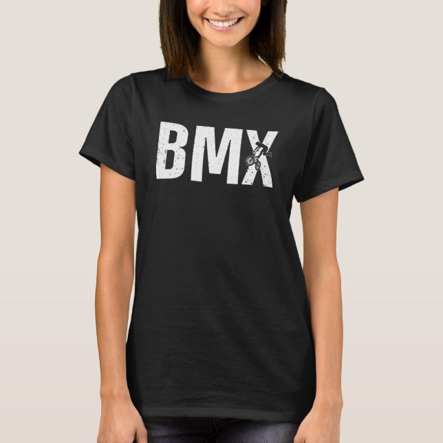 För manar  Kvinnor i BMX Biki T Shirt (Framsida)