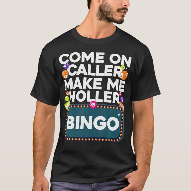 För manar kvinnor i Cute Bingo Älskare Bingo T Shirt (Framsida)