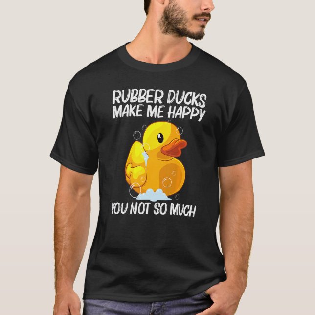 För manar  kvinnor i Cute Rubber Anka T Shirt (Framsida)