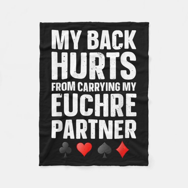 För manar  kvinnor i Euchre Partner Euch Fleecefilt (Framsidan)