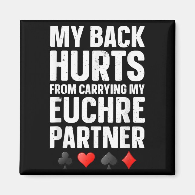 För manar  kvinnor i Euchre Partner Euch Magnet (Framsidan)