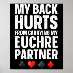 För manar kvinnor i Euchre Partner Euch Poster