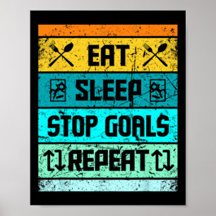 För manar kvinnor i fotbollen Goalie Hockey Goalie Poster