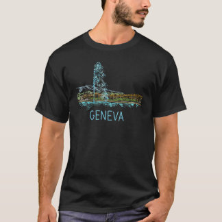 För manar kvinnor i Genève City i Schweiz T Shirt