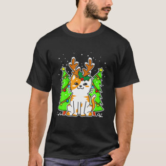 För manar kvinnor i julklapp Reindeer Antlers T Shirt