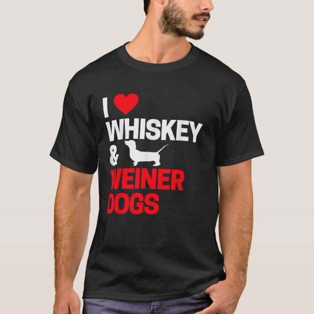 För manar kvinnor i Kärlek Whiskey Weine T Shirt (Framsida)