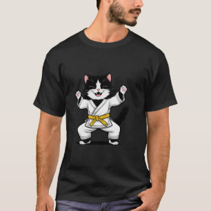 För manar kvinnor i kattdomo Funny Animal Martial T Shirt