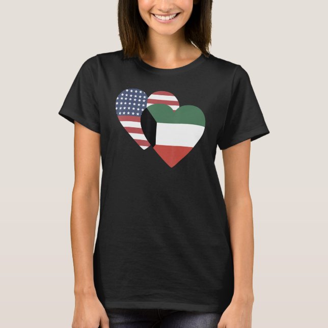 För manar kvinnor i Kuwait souvenir Flagga 1 T Shirt (Framsida)