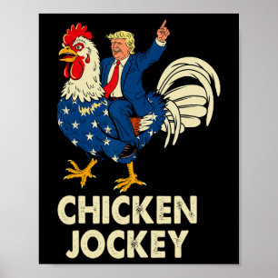 För manar kvinnor i Lusj Chicken Jockey Trump Meme Poster