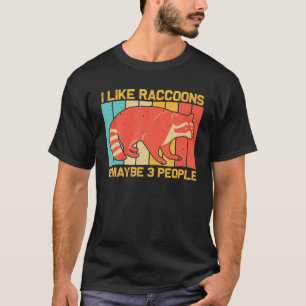 För manar  kvinnor i Raccoon Lo T Shirt