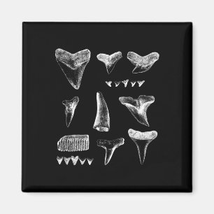 För manar Kvinnor i Shark Teeth Magnet