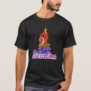 För manar kvinnor i staden Barcelona i Spanien 4 T Shirt