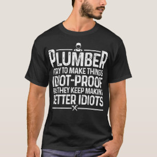 För manar kvinnor med rörmokare Jo T Shirt