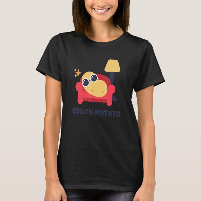 För manar kvinnor och barn i kopparpotatis t shirt (Framsida)