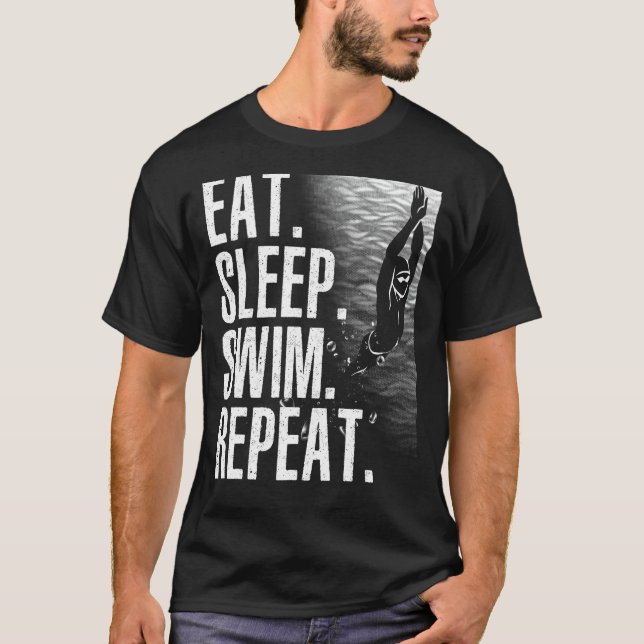 För manar kvinnor som simmar  barn t shirt (Framsida)