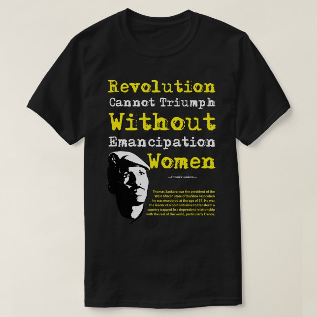 För manar kvinnor Thomas Revolutionary Sankara Gif T Shirt (Design framsida)