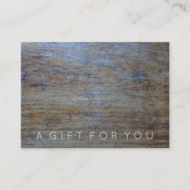 För manar lantlig manlig presentkort för trä | rabattkort (Framsida)