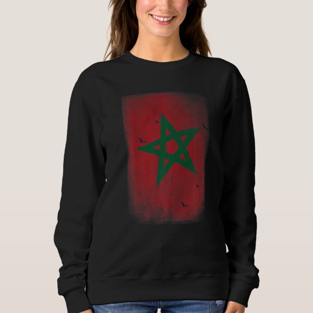 För manar marockanska patriotiska Flagga T Shirt (Framsida)