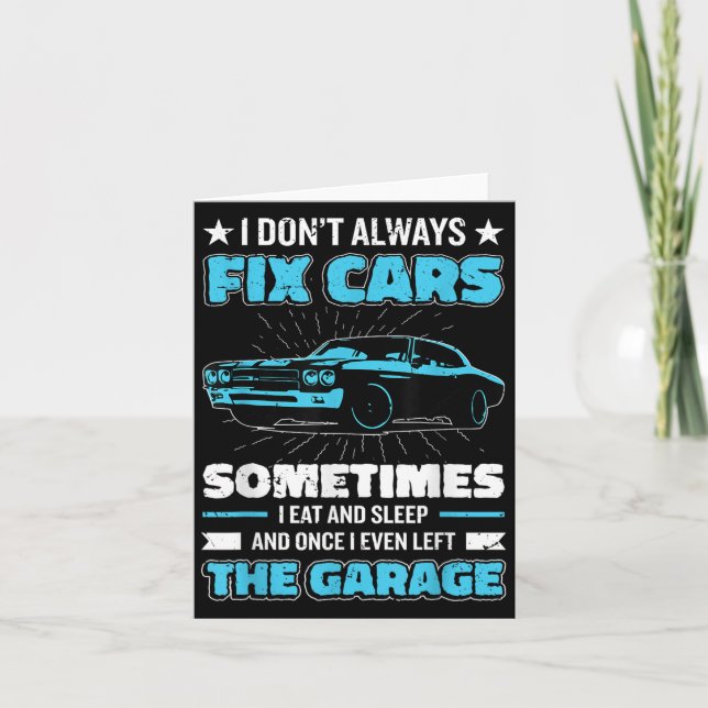 För manar motorvagn för bilmekanik kort (Framsida)