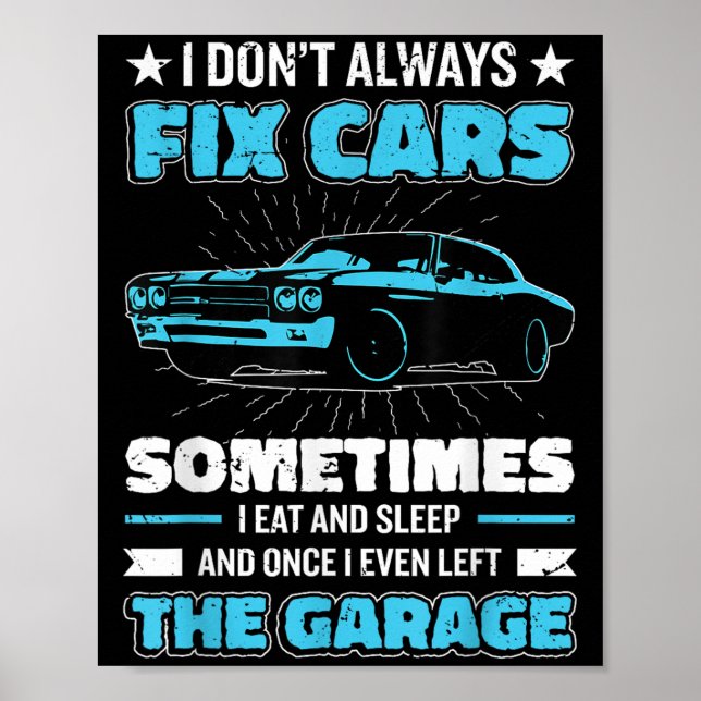 För manar motorvagn för bilmekanik poster (Framsidan)