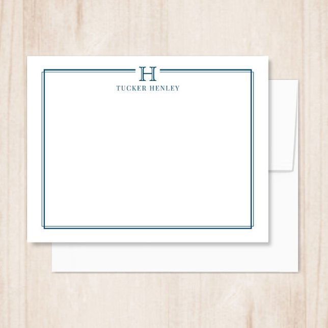 För manar Office Stationery Navy Blue Anteckningskort (Skapare uppladdad)