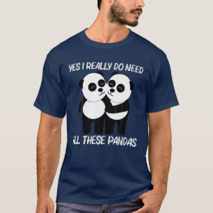 För manar Panda-kvinnor, kinesisk Giant Pandas T Shirt