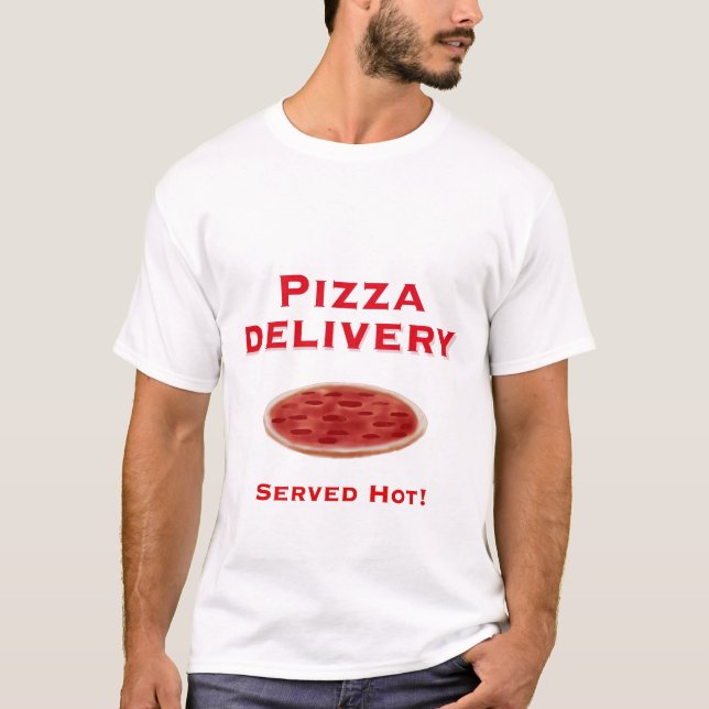 För manar PizzaleveransT-tröja T-shirt (Framsida)