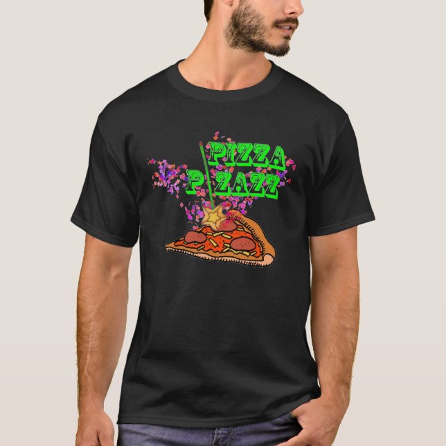 För manar PizzaPizazz Tee Shirt (Framsida)