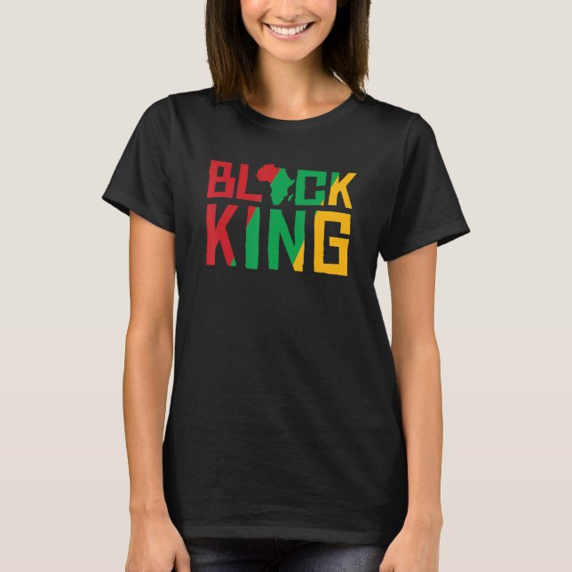 För manar Pride Bla för svarta historikmånader T Shirt (Framsida)