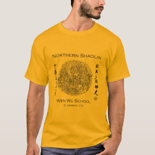 För manar Shaolin T-tröja - guld Tee