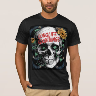 För manar skal- och solrosgrafik T-Shirt-design T Shirt