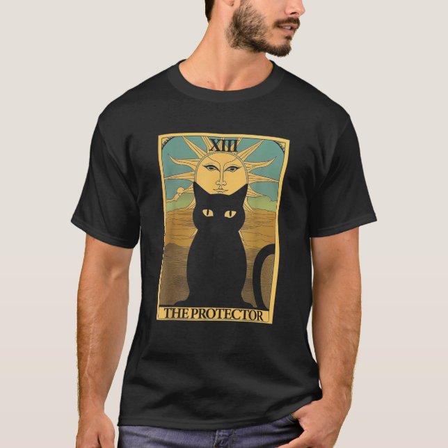 För manar skyddskvinnor med svart katt t shirt (Framsida)