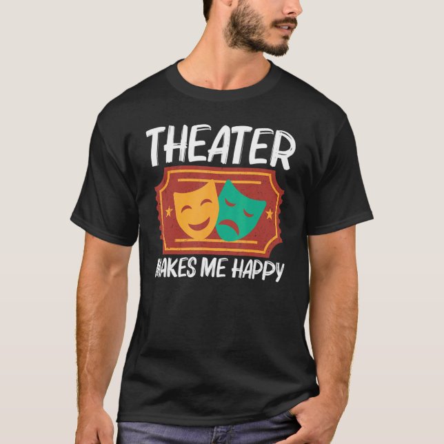 För manar teaterkvinnor Musical Drama Sång T Shirt (Framsida)
