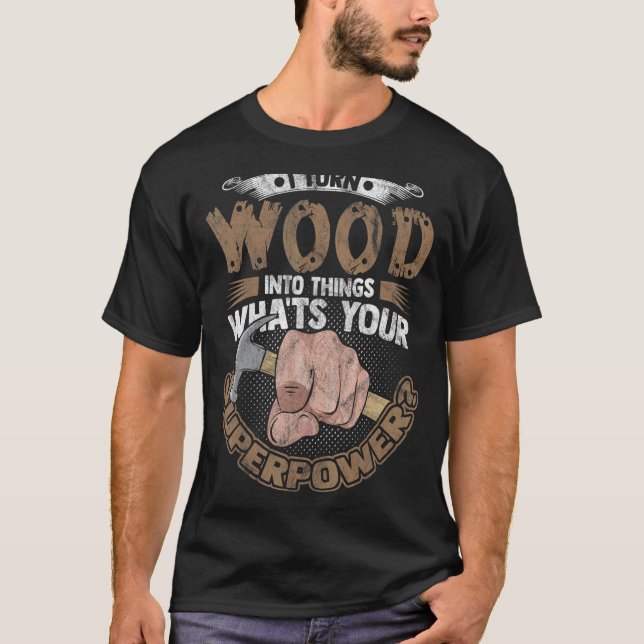 För manar träarbetspass 1 t shirt (Framsida)