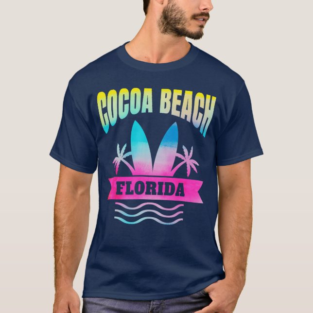 För manar Wome Cocoa Beach Florida Vacation Souven T Shirt (Framsida)