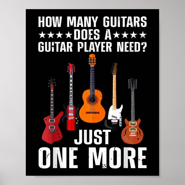 För manar Women Guitarist Gu Poster (Framsidan)