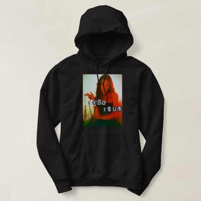 För manar Women Sour Tour Olivia Rodrigo inspirera Hoodie (Design framsida)
