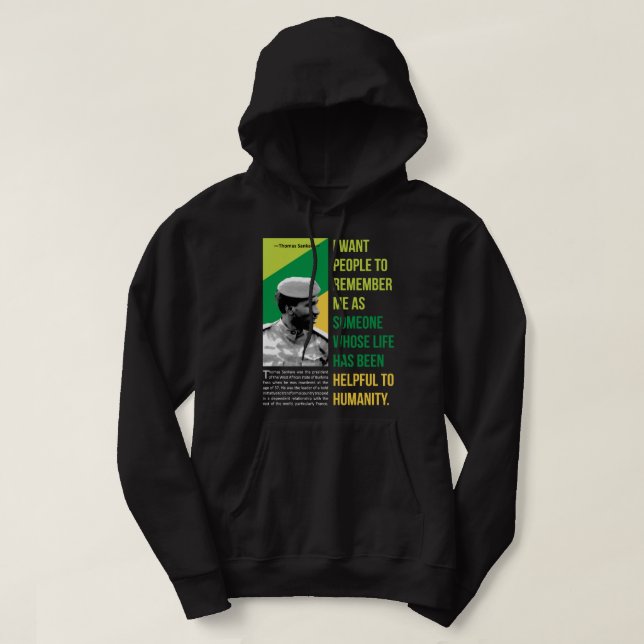 För manar Women Thomas Revolutionary Sankara Fanta Hoodie (Design framsida)