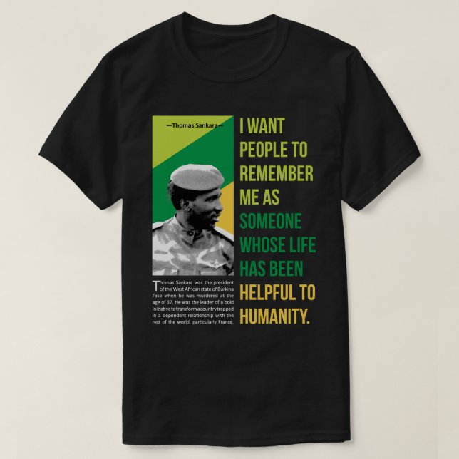 För manar Women Thomas Revolutionary Sankara Fanta T Shirt (Design framsida)