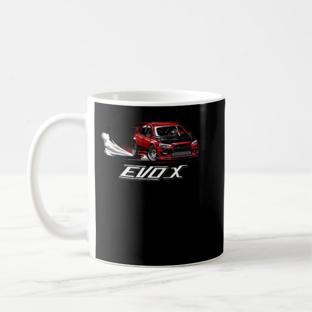 För Manar Womens Mitsubishi Lancer Evolution 10 X Kaffemugg (Vänster)