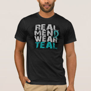 För manarbära för Ovarian cancer verklig kricka T Shirt