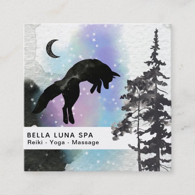 För månebanhoppning för *~* kosmisk Shaman för Fyrkantigt Visitkort (Framsida)